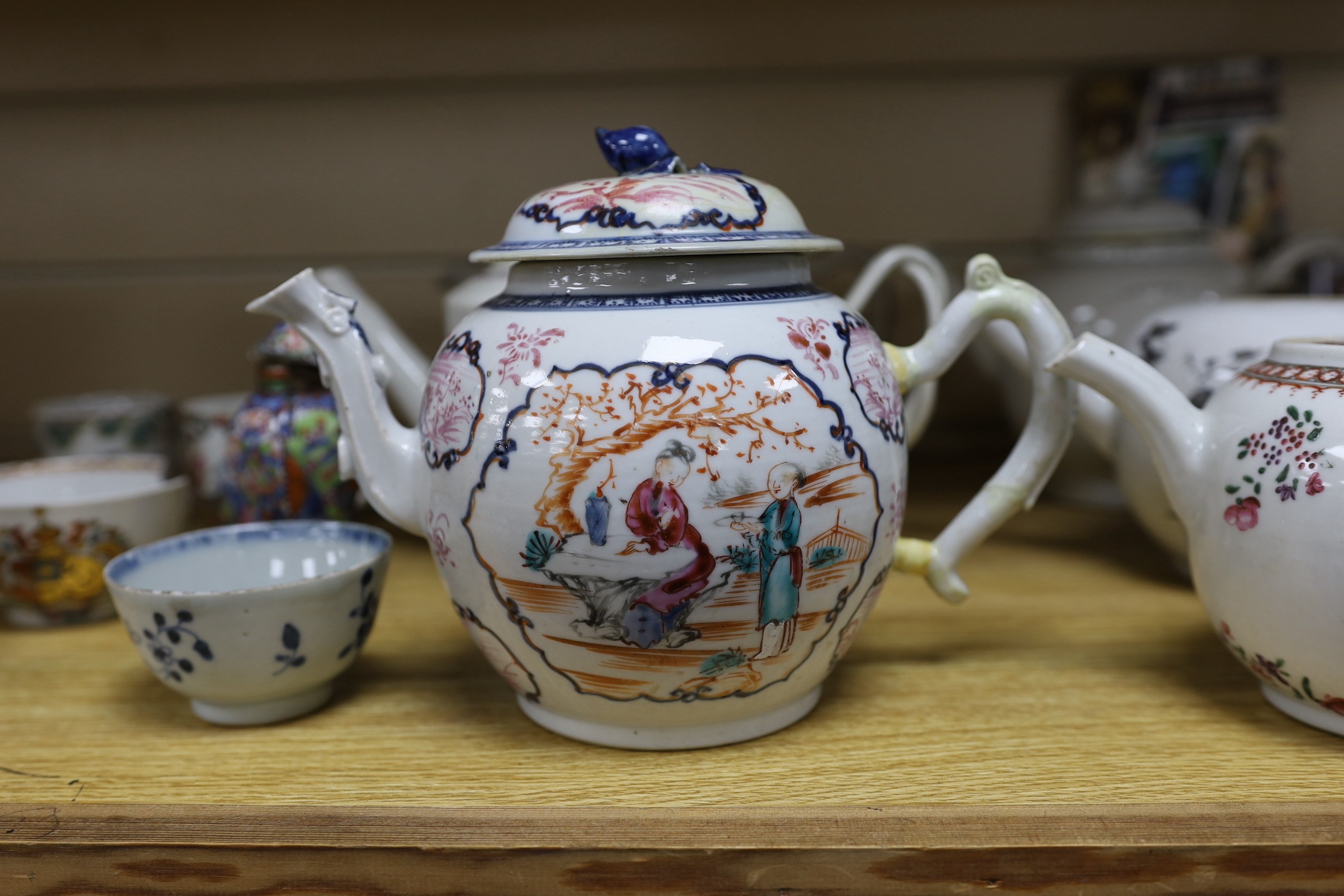 A collection of mixed Chinese export tableware, 18th century and later